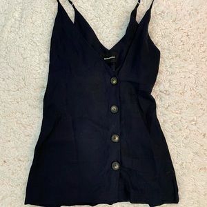 Reformation Blue Linen Mini Dress